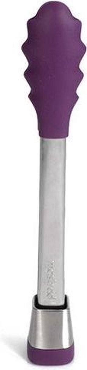 Mastrad Keukentang - Rvs - Siliconen bekje - In houder - 28 cm - Paars