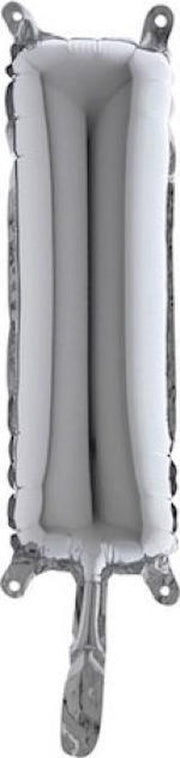 Folieballon - letter I - zilver - Grabo Balloon - 35cm