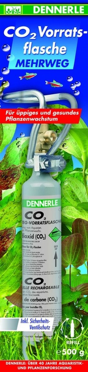 Dennerle CO2 hervulbare voorraadfles - 500g aquarium