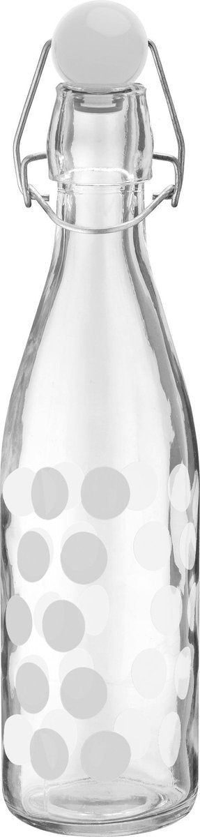 Dot Dot Waterfles - Glas - 1 l - Wit