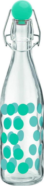 Dot Dot Waterfles - Glas - 1 l - Aqua Blauw