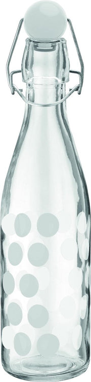 Dot Dot Waterfles - Glas - 1 l - Zwart