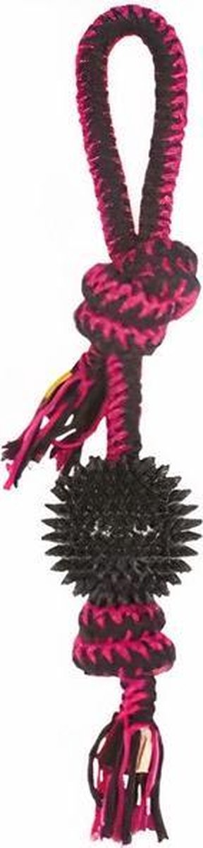 M-pets Hondentrektouw Twist Prickly Bal 42 Cm Katoen Roze