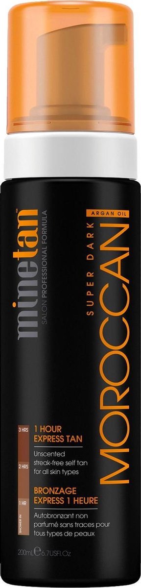 Minetan - Self Tanning Foam for Very Dark Tanning Moroccan (Super Dark 1 Hour Express Tan) 200 ml - 200ml