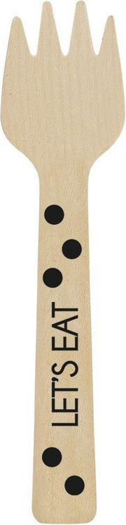 Amscan Vork Hout 16 Cm 12 Stuks Zwart
