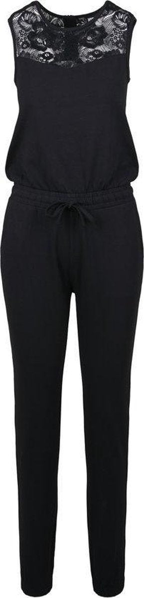 Dames Lace Block Jumpsuit zwart