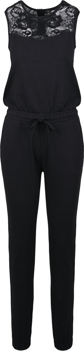 Dames Lace Block Jumpsuit zwart