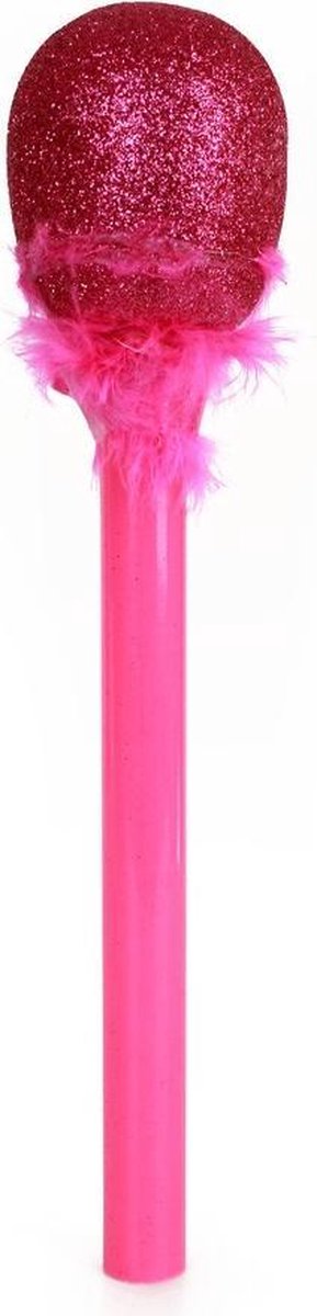 microfoon pink glitter met bont