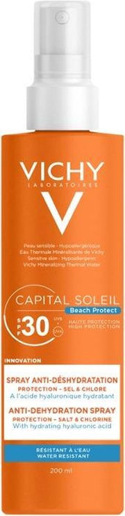 Vichy Capital Soleil Beach Protect Zonnebrandsspray SPF30 - 200ml - Anti-dehydratatie