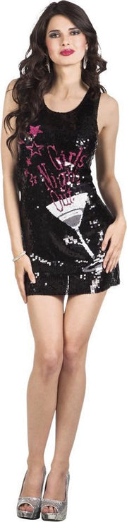 Volwassenenjurk Dazzle 'Girls Night Out' - Maat M - Carnavalskleding