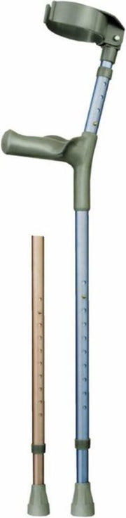 Elleboogkrukken dubbel verstelbaar – blauw metallic – 1 paar