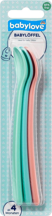 babylove Babylepel voor diepe glazen - Babylepel  -  voedingslepeltjes - lepeltjes - eetlepel - lepel  (3 stuks)