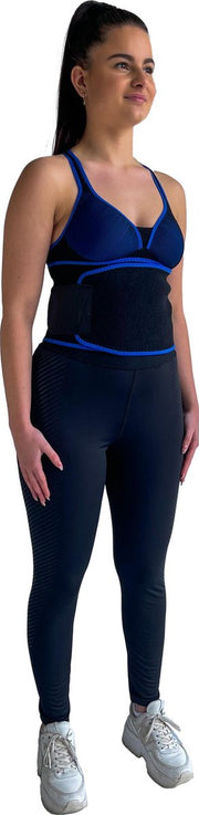 Zweetband Buik - Afslankband Buik - Waist Trainer - Waist Shaper - Sauna Band - Sauna Belt - One Size - Blauw