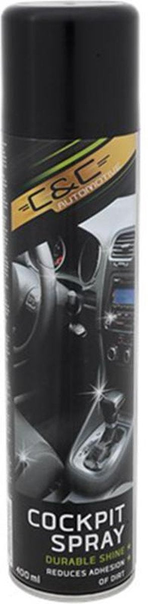 Cockpit Spray Durable Shine - Zwart - Metaal Kunststof - 400 ml