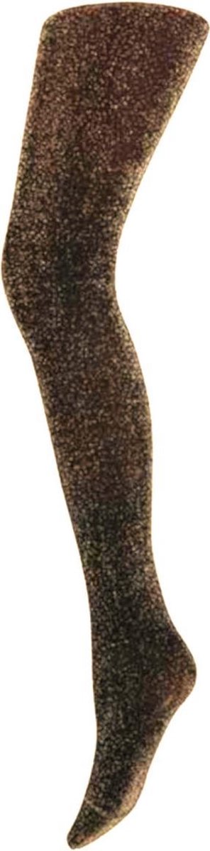 Glitter panty zwart met lurex glitters kleur: goud maat: L/XL