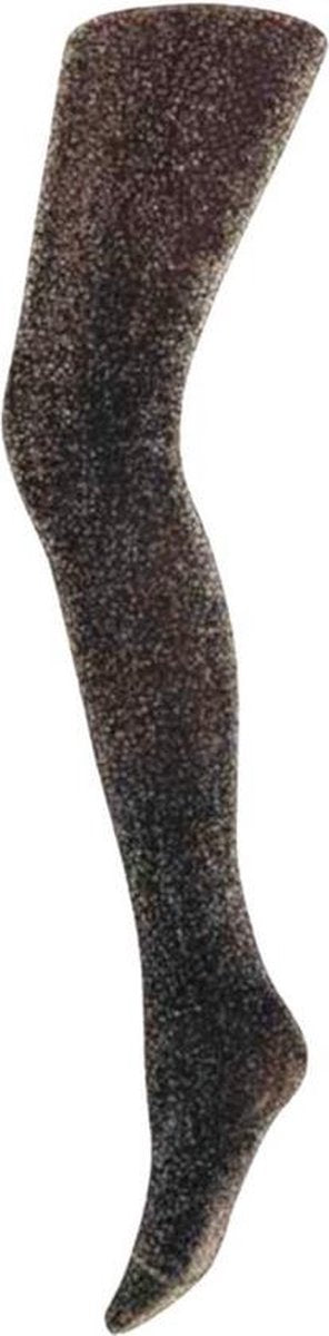 Glitter panty zwart met lurex glitters kleur: goud maat: S/M