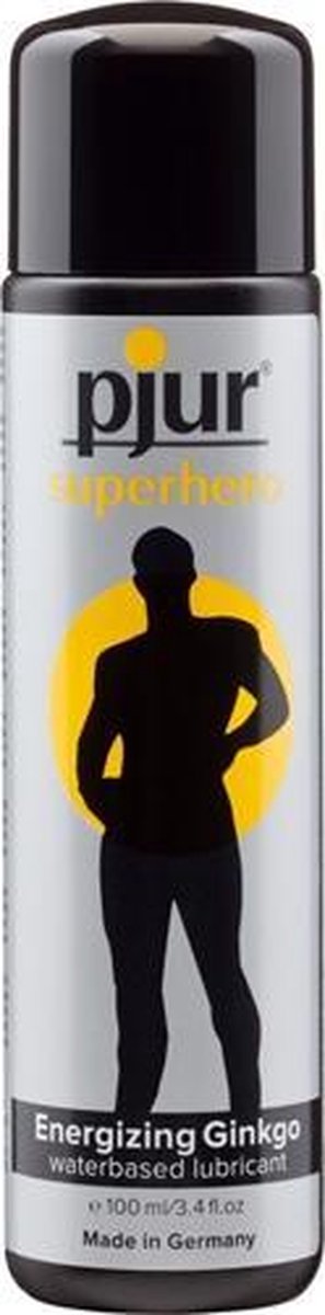 Pjur Superhero Ginkgo Glijmiddel - 100 ml | Waterbasis | Vrouwen | Mannen | Smaak | Condooms | Massage | Olie | Condooms |  Pjur | Anaal | Siliconen | Erotische | Easyglide