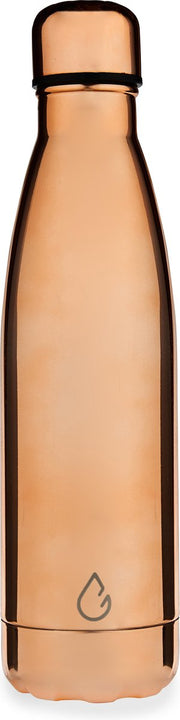 Wattamula Design eco RVS drinkfles - roségoud - 500 ml - waterfles - thermosfles - sport