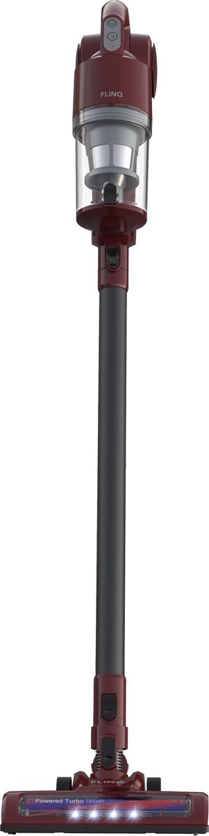 FlinQ V12 Steelstofzuiger - Stofzuiger Zonder Zak - Bordeauxrood - Oplaadbaar
