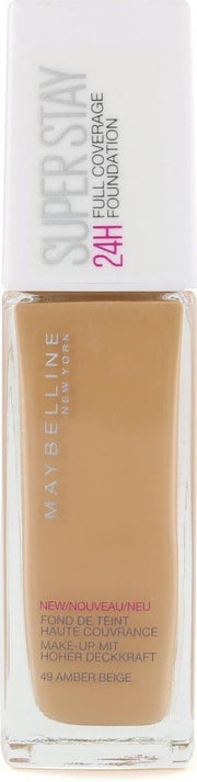 Maybelline SuperStay 24H Full Coverage Foundation - 49 Amber Beige