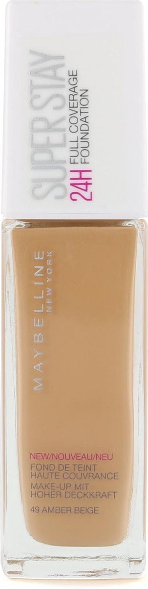 Maybelline SuperStay 24H Full Coverage Foundation - 49 Amber Beige