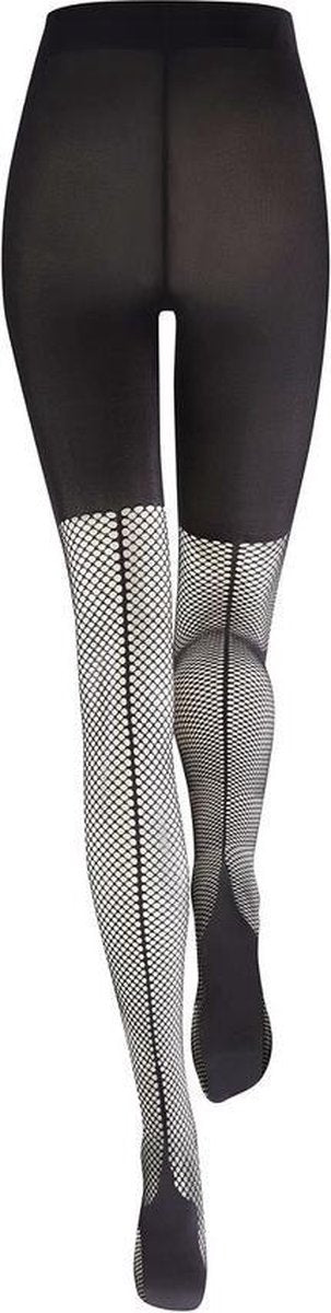 Kunert Showpiece Visnetpanty met naad Maat 42-44 Kleur Zwart