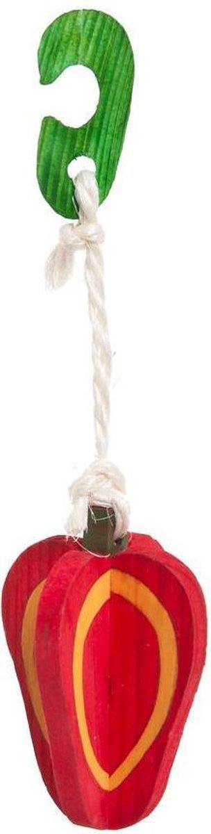 Rodent toy nat.wood strawberry 6 cm