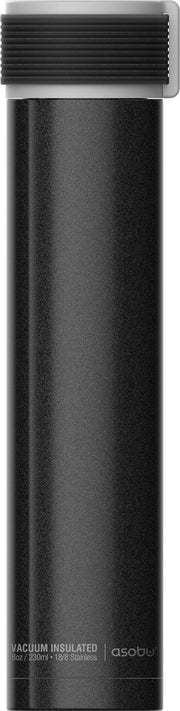 Asobu - Skinny Mini Waterfles - Drinkfles - RVS - Vaatwasserbestendig - 230 ml - Zwart