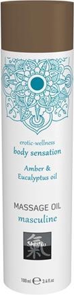 Bundle - Shiatsu - Masculine Massage Olie - Amber & Eucalyptus met glijmiddel
