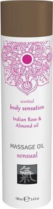 Bundle - Shiatsu - Sensual Massage Olie - Indiase Roos & Amandel met glijmiddel
