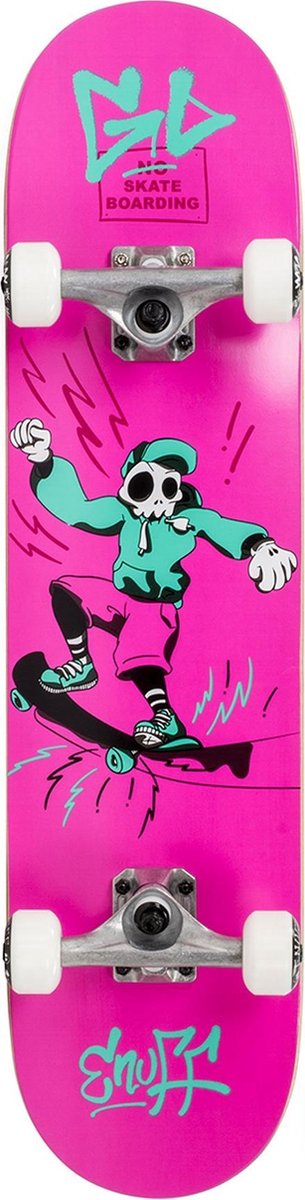 Enuff Skateboard - Skully - roze/blauw/zwart/wit