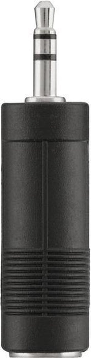 ADAPTER.AUDIO.3.5mm/6.3mm.M/F.STEREO.BLACK.NICKEL