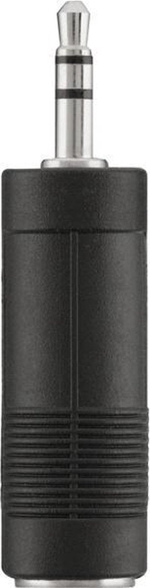 ADAPTER.AUDIO.3.5mm/6.3mm.M/F.STEREO.BLACK.NICKEL