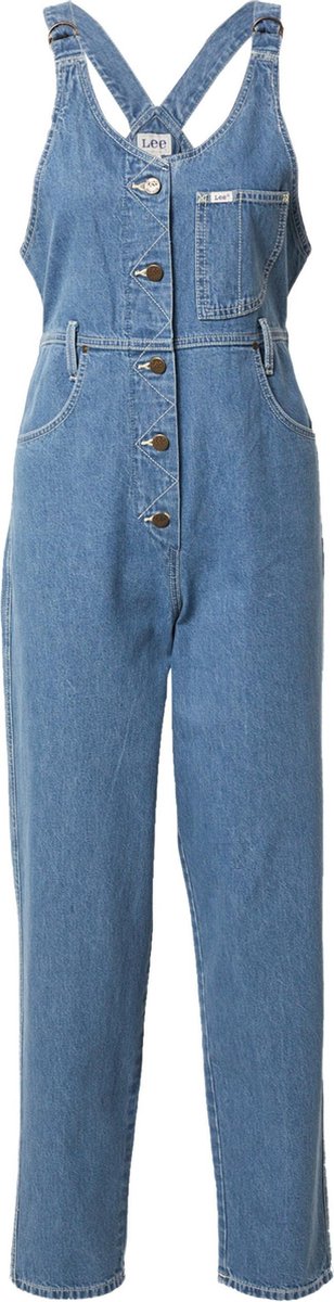 Lee tuinbroek jeans mom bib Blauw-M