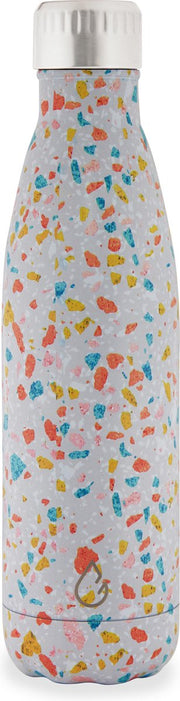 Wattamula Design eco RVS drinkfles - terrazzo - 500 ml - waterfles - thermosfles - sport