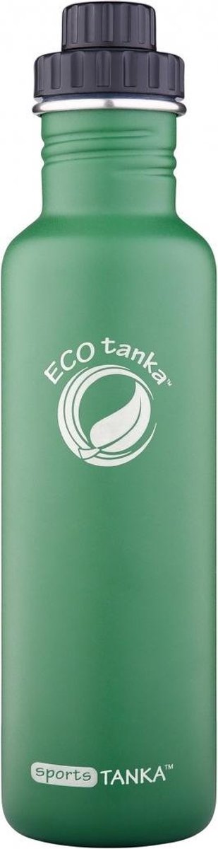 Ecotanka Drinkfles Sport Tanka 800 Ml Rvs Groen/zwart