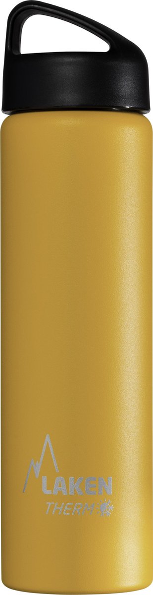Drinkfles dubbelwandig RVS 750 ML -Yellow