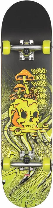 Globe G1 Nature Walk 8.125 compleet skateboard black / toxic yellow