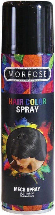 2 Stuks Morfose - Haar Kleurspray - Hair Color Spray - Black - Glitter