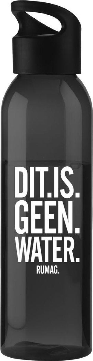 RUMAG Dit is geen water | waterfles Zwart
