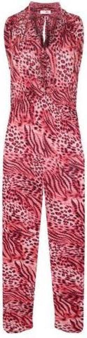 DAMES JUMPSUIT/MOUWLOOS/PANTER/TIJGER/LUIPAARDPRINT/ROZE/WIT/ZWART/ ONE SIZE / S - XXL