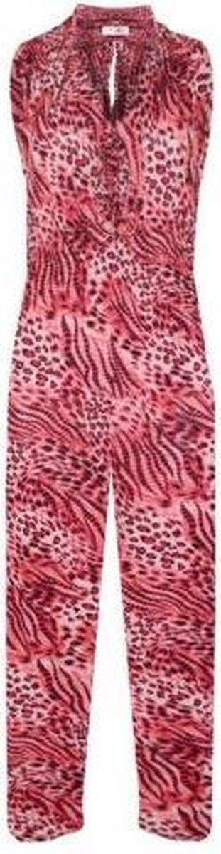 DAMES JUMPSUIT/MOUWLOOS/PANTER/TIJGER/LUIPAARDPRINT/ROZE/WIT/ZWART/ ONE SIZE / S - XXL