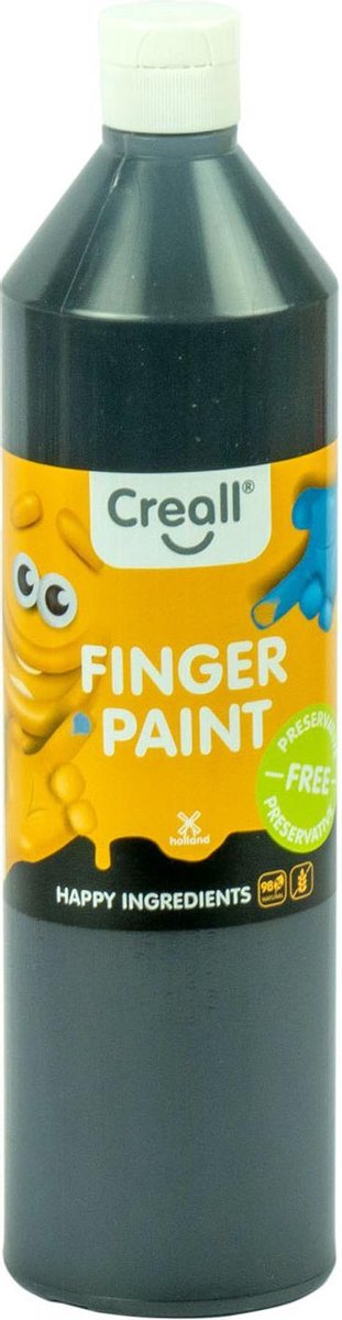 Vingerverf Creall 750ml *ZWART* PRESERVATIVE FREE