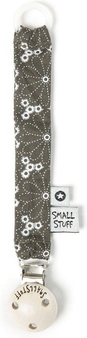 Smallstuff Fopspeenketting Bloemen Katoen 19 Cm Grijs