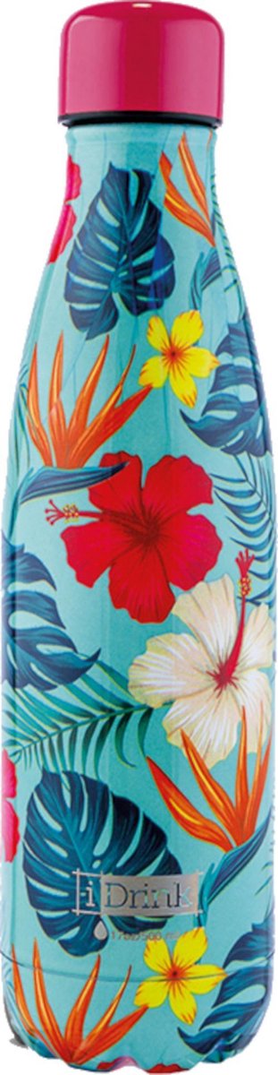 I-drink Thermosfles Tropical 750 Ml Rvs Blauw/roze