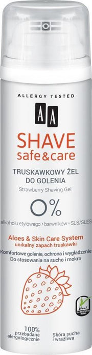 Aa - Shave Safe&Care Shaving Gel Strawberry 200Ml