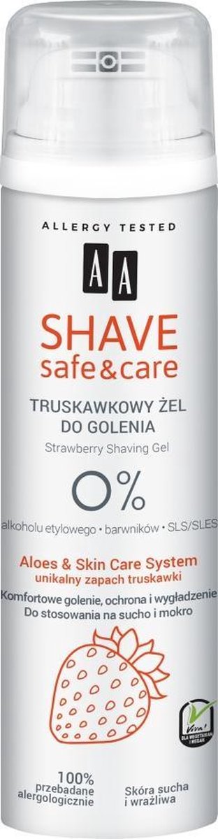 Aa - Shave Safe&Care Shaving Gel Strawberry 200Ml