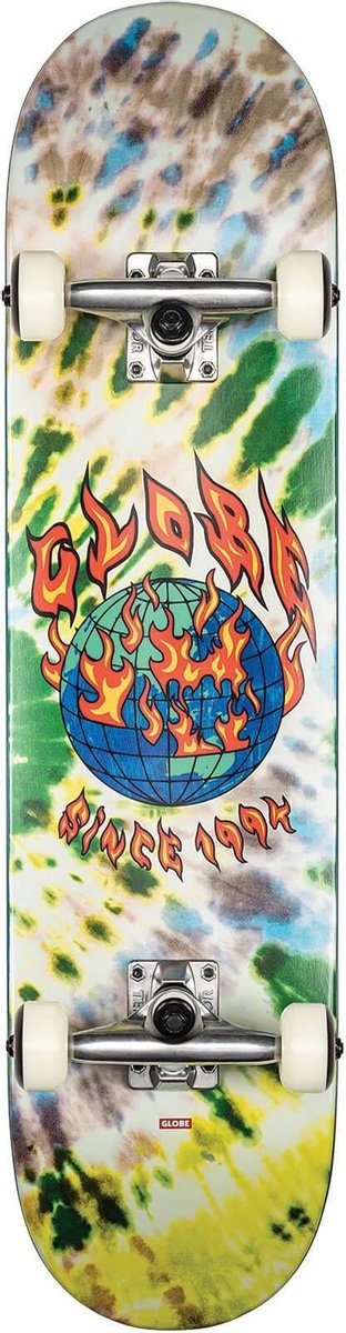 Globe G1 Ablaze 7.75 compleet skateboard tie dye