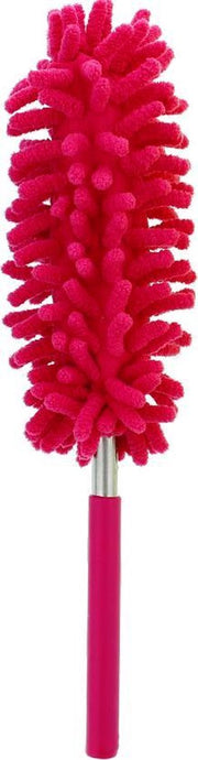 ProClean - Plumeau- Roze- Ragebol met Telescoop Steel - Uitschuifbaar - Afneembaar om Makkelijk Schoon te Maken - Microvezel Doek - Stof Doek - Huishouden.