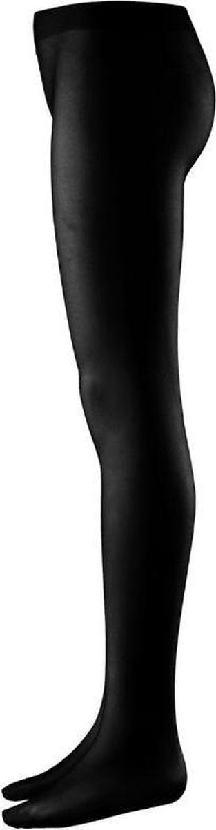 Papillon Panty Met Voet Zwart Microfiber Maat Xl